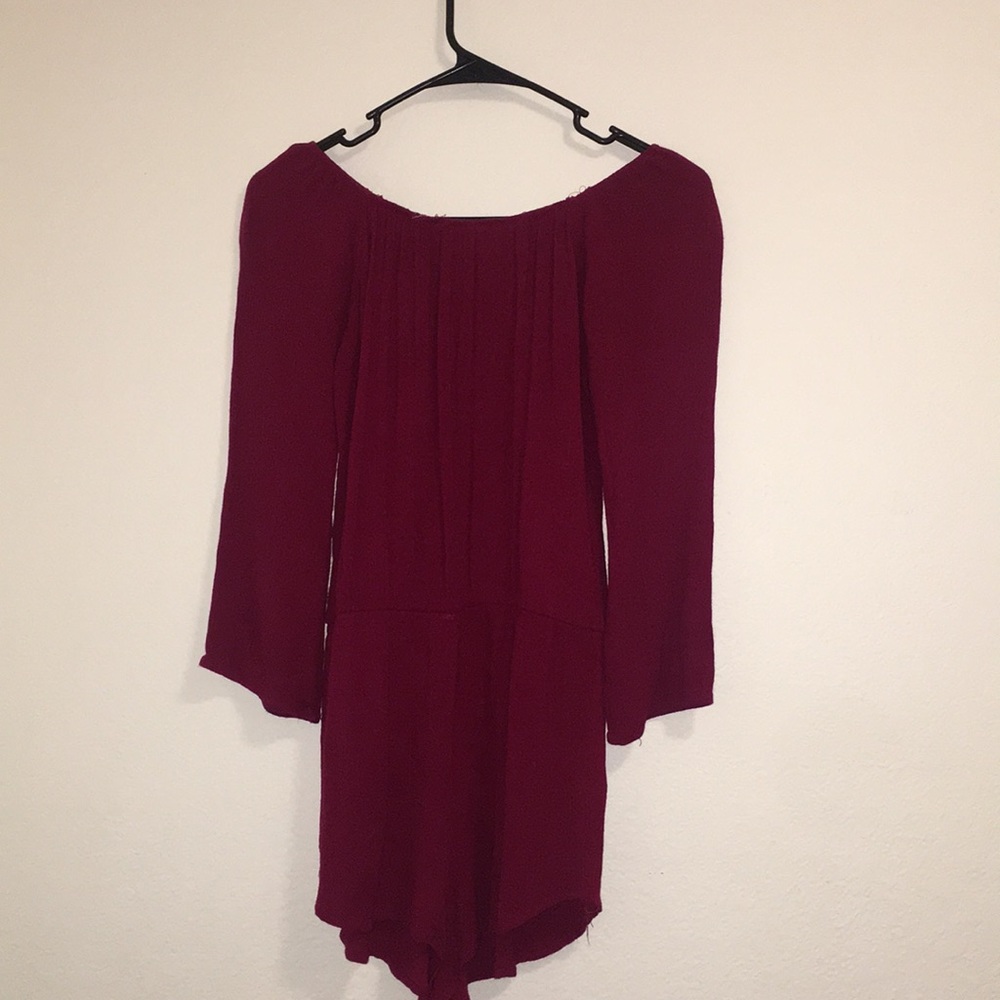 Burgundy Romper